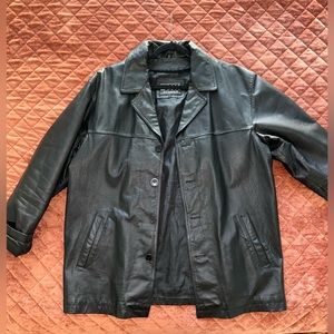 DNK Classic oversized vintage genuine leather jacket
